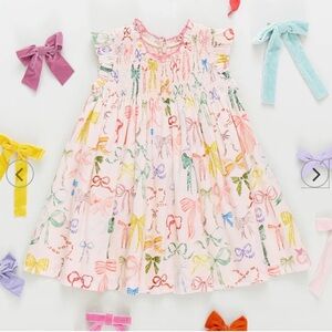 Pink Chicken Stevie Watercolor Bow Dress
